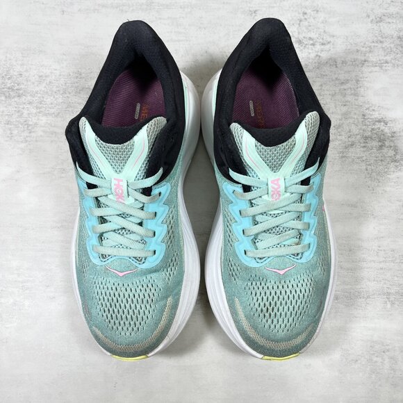 Hoka One One Bondi 9 Running Shoes - Women's Size 7.5 D Wide - Green - Picture 7 of 10